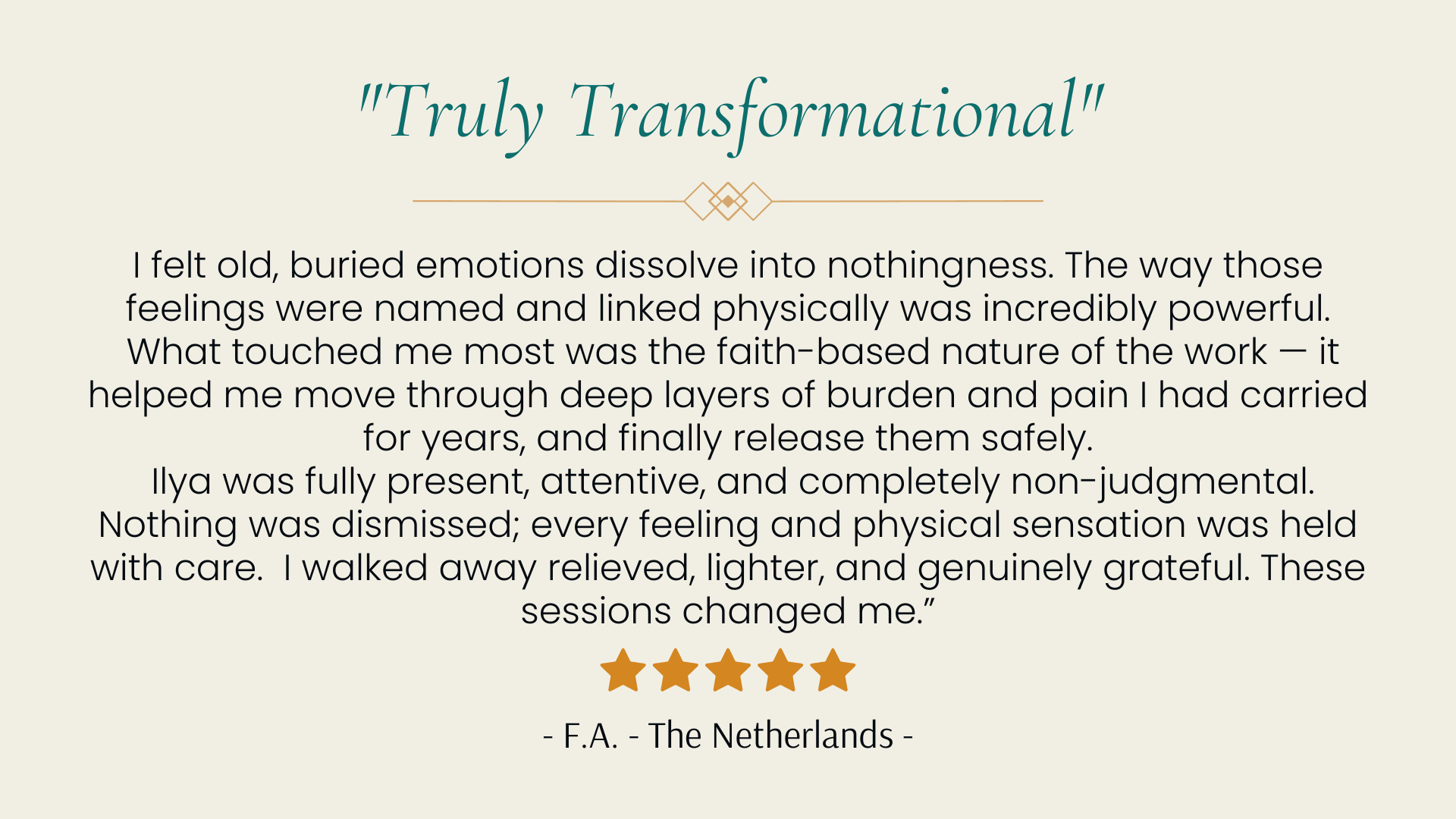 Truly transformational - breathwork testimonial F.A. The Netherlands